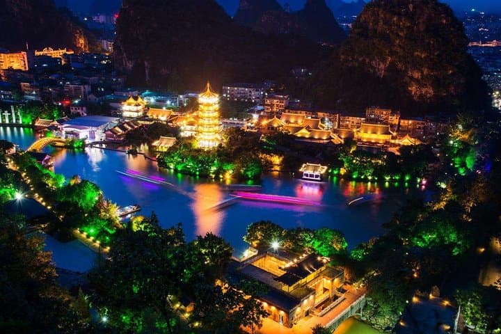 Guilin After Dark: Two Rivers and Four Lakes Illuminated Night Cruise and Private Tour photo 1