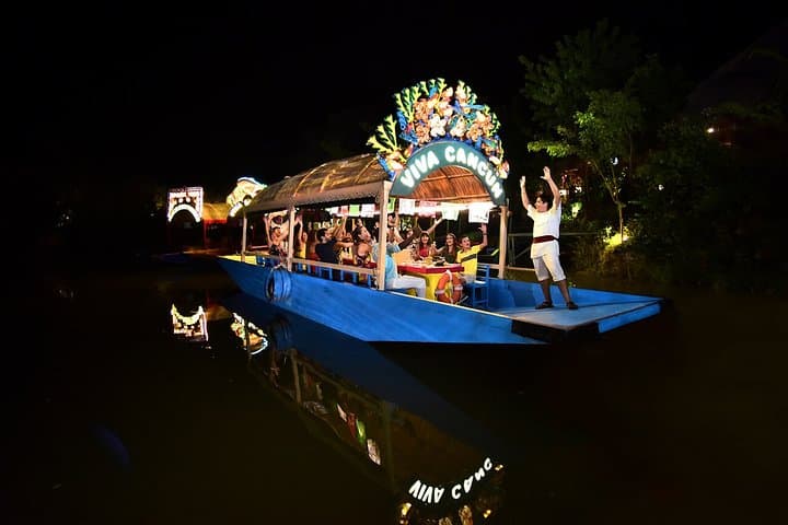 Xoximilco Night Cruise Cancun — Trajinera Dinner, Mariachi & Open Bar