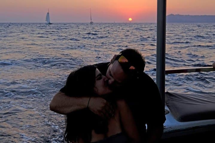Santorini Private Sunset Fishing Tour with Dinner, Snorkel & Local Wine