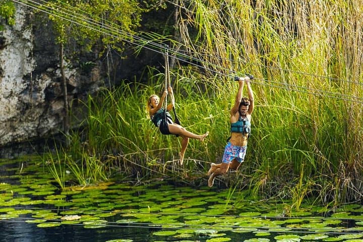 Xenotes Four-Cenote Adventure — Rappel, Zip, Kayak & Swim from Cancun photo 4