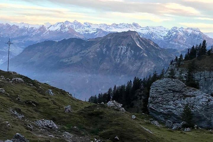 Beginner Hiking from Zurich to Canton Schwyz - 1856m Cable Car Panorama photo 3