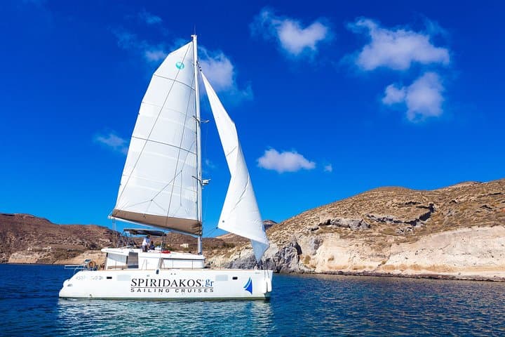 Week-Long Santorini Catamaran Charter — Private Lagoon Sailing & Island Hopping photo 4