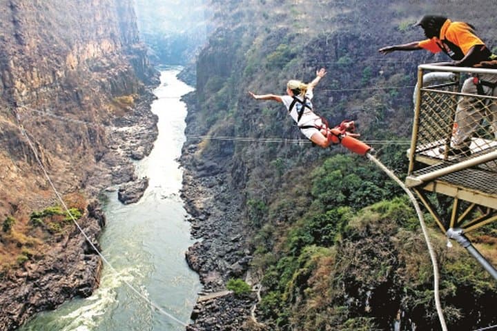 Leap From Victoria Falls Bridge — Bungee Over the Zambezi Gorge