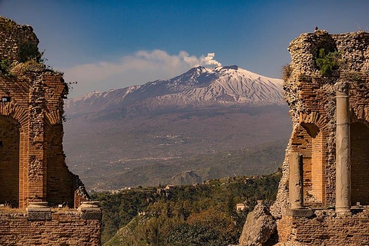 Etna and Taormina Day Tour from Cefalù — Volcano Rims & Medieval Streets photo 1
