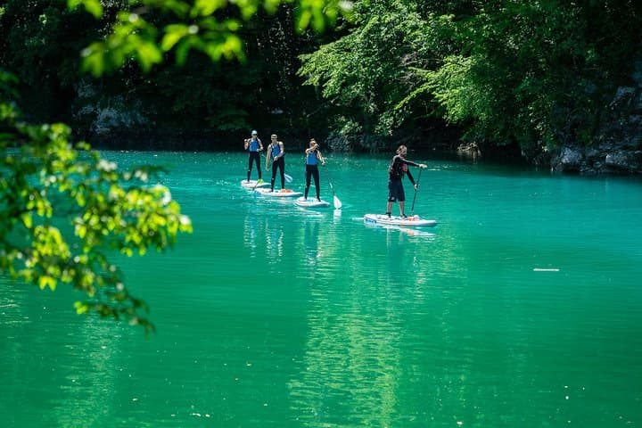 Half-Day Private SUP on the Emerald Soča River — Hidden Gorges & Cliff Jumps photo 6