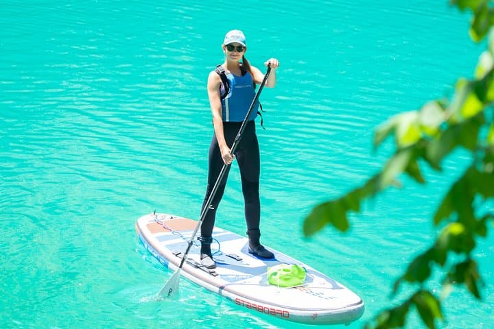 Half-Day Private SUP on the Emerald Soča River — Hidden Gorges & Cliff Jumps