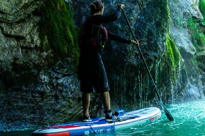 Half-Day Private SUP on the Emerald Soča River — Hidden Gorges & Cliff Jumps photo 4