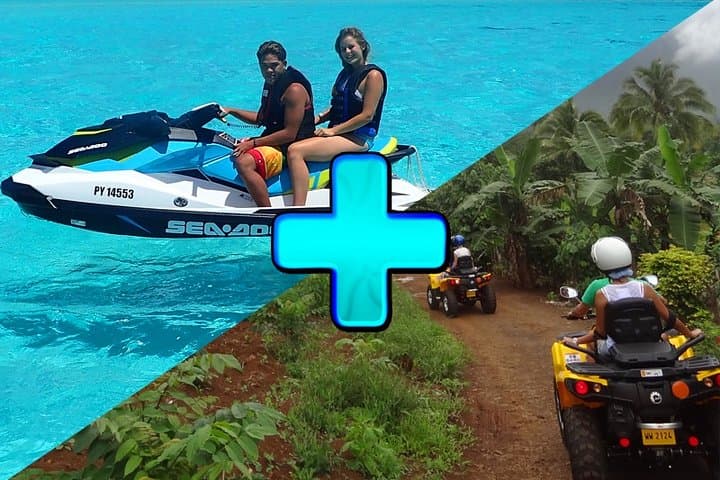 Moorea Quad and Jet Ski Combo: Belvedere Views, Pineapple Fields & Lagoon Wildlife