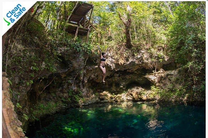 Semi-Private Riviera Maya Cenote Tour: Zipline, Snorkel & Jungle Ride from Cancun photo 2