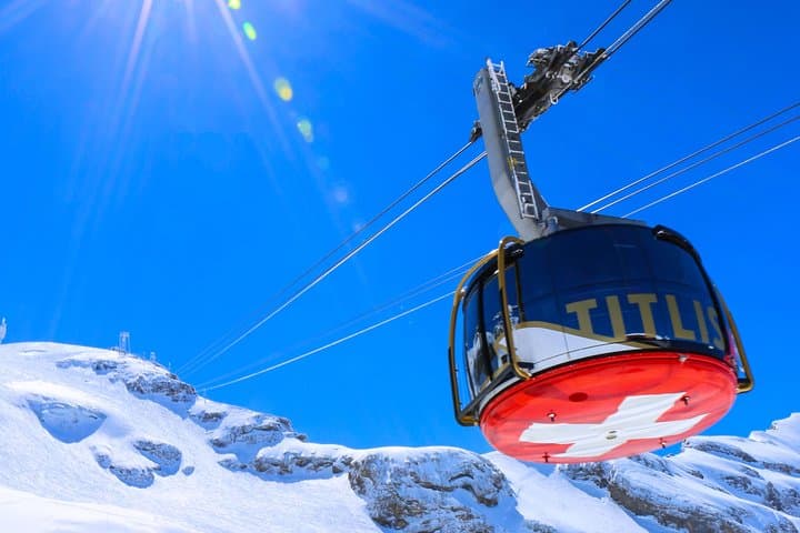 Mount Titlis Private Tour: Rotair, Cliff Walk & Glacier Cave at 3,000m
