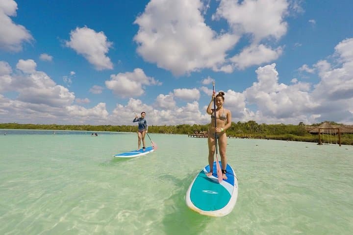 Paddle Kaan Lu'um: Guided Lagoon Stand-Up Paddleboard Tour from Tulum