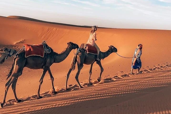 Sunset Camel Ride in Merzouga's Erg Chebbi Dunes