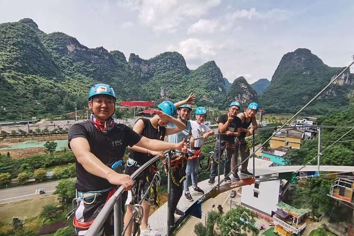 Yangshuo Via Ferrata: Karst Cliff Climb & Zipline with Private Transfer from Guilin photo 5