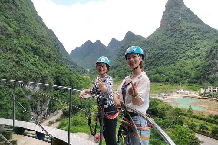 Yangshuo Via Ferrata: Cliffside Climb & Zipline with Private Transfer photo 6