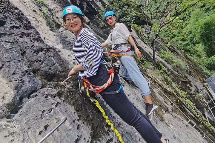 Yangshuo Via Ferrata: Karst Cliff Climb & Zipline with Private Transfer from Guilin photo 4