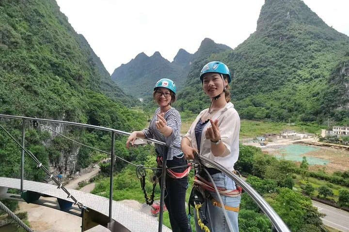 Yangshuo Via Ferrata: Karst Cliff Climb & Zipline with Private Transfer from Guilin photo 6