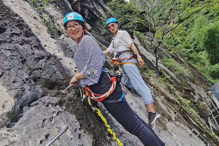 Yangshuo Via Ferrata: Karst Cliffs, Ziplines & Private Transfer from Xingping photo 4