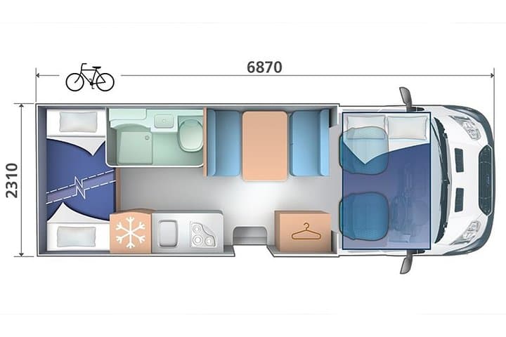 Chauffeur-Driven Motorhome Rental in Negombo — Roller Team Zefiro 269P photo 2