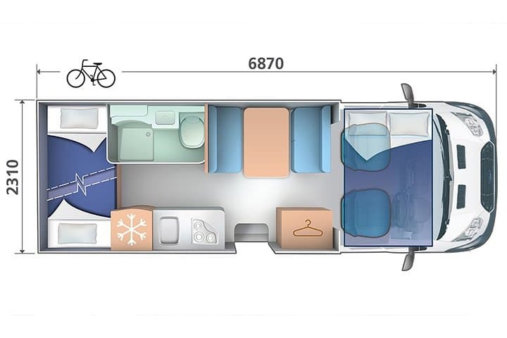 Chauffeur-Driven Motorhome Rental in Sri Lanka — Roller Team Zefiro 690G photo 5