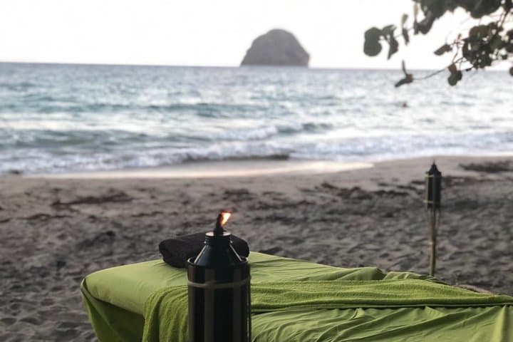 Beach Massage at Diamond Beach, Martinique — Sunset Wellness by the Sea photo 2