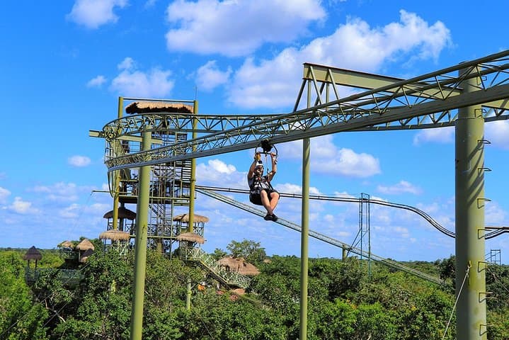 48-Hour Jungle Adrenaline: Cenote Swim, High Ziplines & Water Park Near Cancun photo 3
