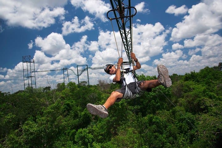 Fly Over the Jungle: Extreme Zip Line Circuit & Cenote Swim near Puerto Morelos