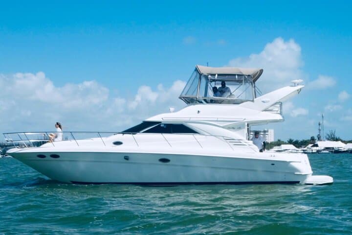 Private SeaRay 46ft Yacht Charter in Cancun to Isla Mujeres and Snorkel photo 5