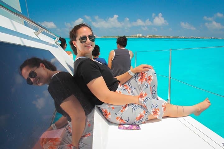 Half-Day Private Catamaran Sailing to Isla Mujeres: Snorkel, Drinks & Beach Time photo 5
