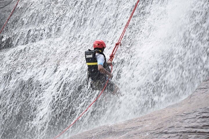 Ella Waterfall Abseiling at Warakara — 80ft Descent & Natural Pool