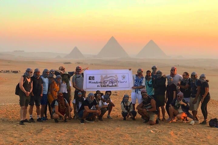 Sunrise & Sunset Camel Ride Around the Giza Pyramids: 2-Hour Desert Experience with Snacks