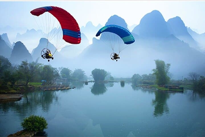 Yangshuo Parasailing Over the Yulong River — 5-Min Flight with Hotel Transfer
