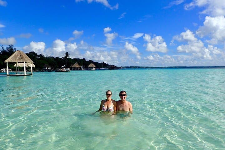 One-Day Bacalar Lagoon Tour: Cenote Azul, Pontoon Ride & Fort Views photo 2