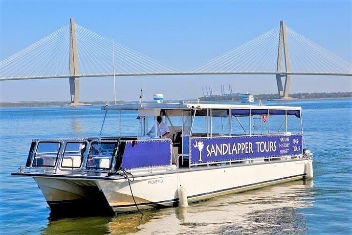 Charleston Harbor Sunset Cruise: Dolphins, Lighthouses & Bridge Views at Golden Hour photo 2