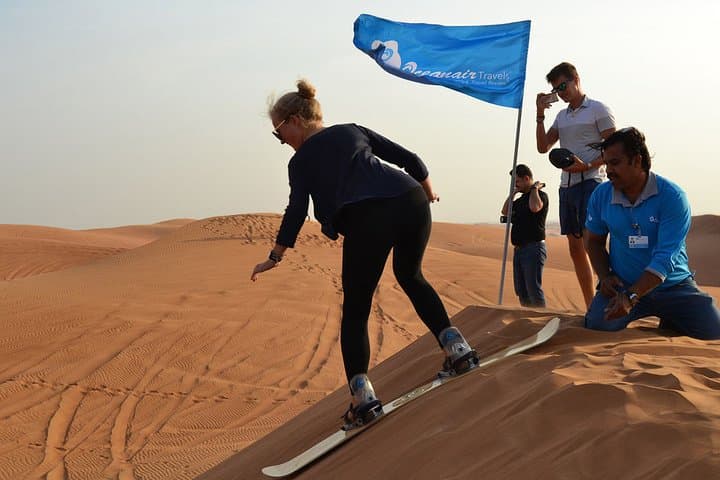 Morning Abu Dhabi Desert Safari: 4-Hour Dune Bashing, Camel Ride & Sandboarding photo 3