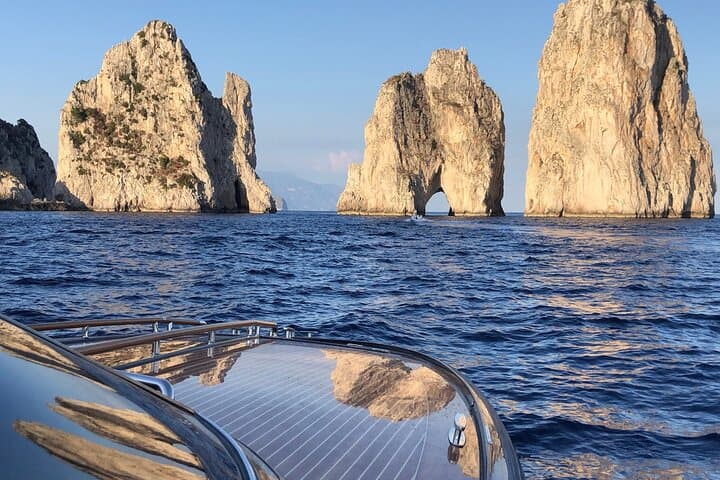 Capri Half-Day Rivarama 44 Speedboat Tour: Blue Grotto, Faraglioni & Snorkel photo 2