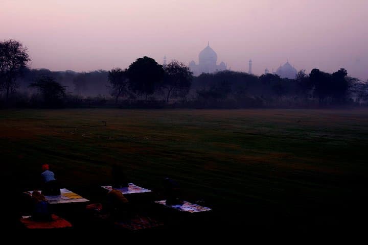 Sunrise Yoga Facing the Taj Mahal at Mehtab Bagh, Agra photo 4