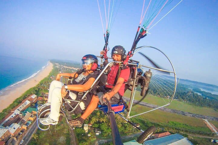 Paramotoring Over Bentota: Tandem Powered Paragliding Above Sri Lanka's Coast