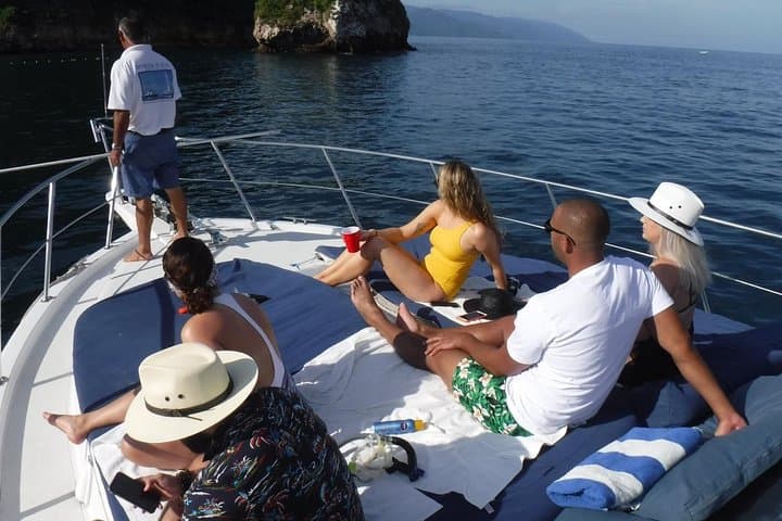 Puerto Vallarta Private 4-Hour 57' Bertram Yacht Charter — Bay Beaches & Snorkel Stops photo 2