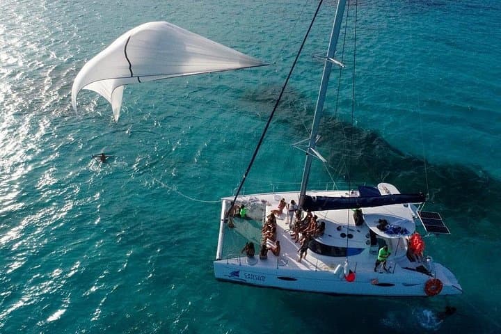 Catamaran to Isla Mujeres: Snorkel, Open Bar & Beach Club from Cancun photo 1
