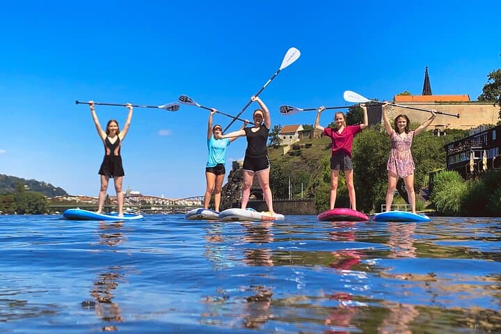 Stand-Up Paddleboarding the Vltava: Castle Views & Charles Bridge from the River photo 3