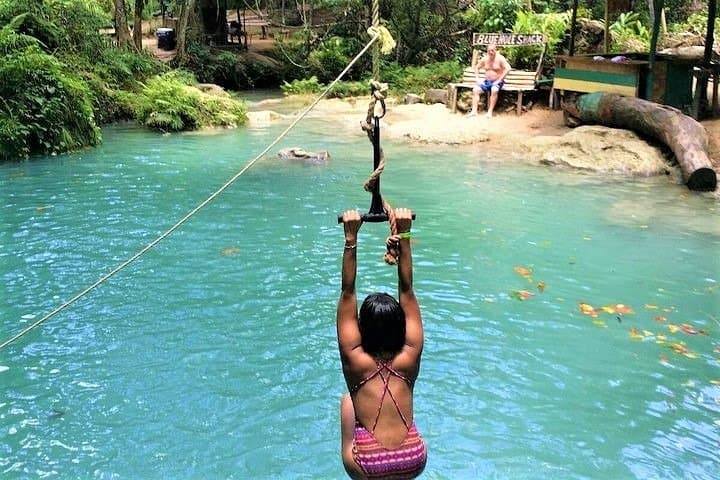 Blue Hole Waterfall & Beach Break: Ocho Rios Shore Excursion from Falmouth