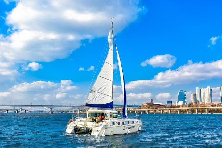 Private Catamaran Yacht Tour on the Han River — Seoul Sunset & Night Skyline
