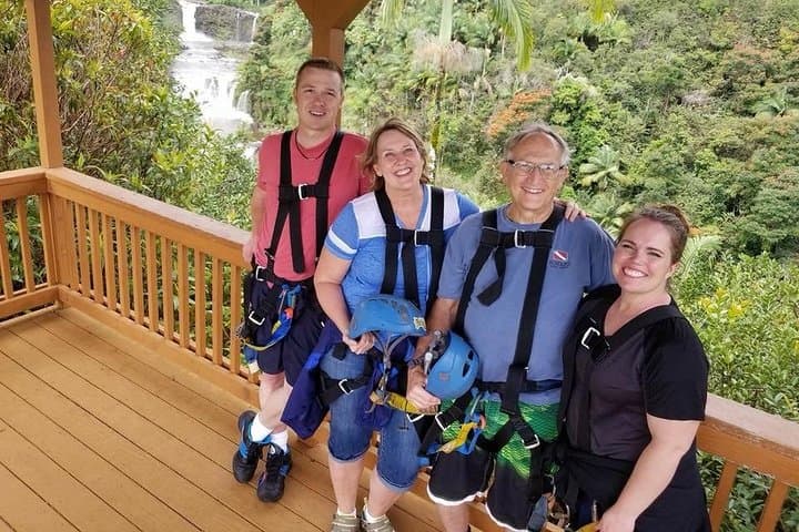 Big Island 9-Line Waterfall Zipline at Umauma Falls photo 6