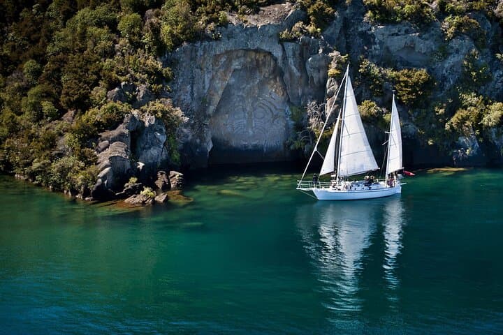 Eco Sailing to the Maori Rock Carvings in Taupo — Electric Yacht Tour photo 6