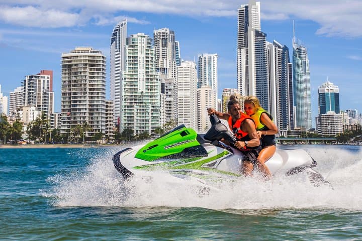 Jet Ski Safari to South Stradbroke Island: 1-Hour Guided Adventure from Gold Coast