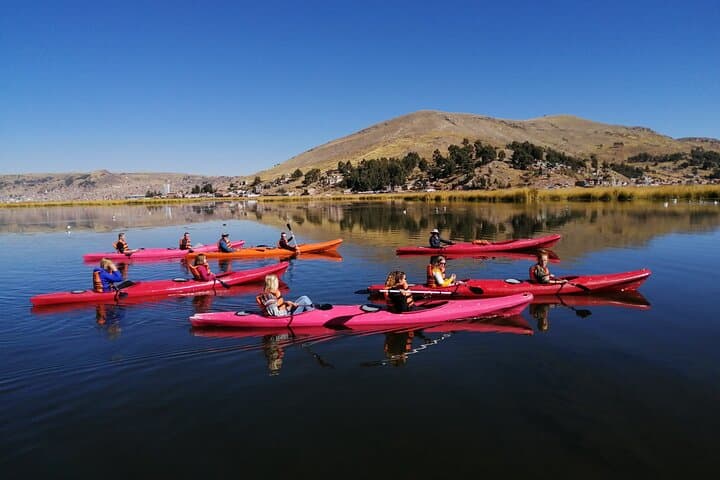 Kayaking to the Uros Floating Islands on Lake Titicaca