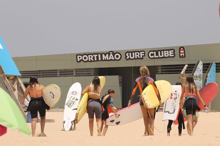 Group Surf Lesson at Praia da Rocha — Algarve Winter Surfing Lessons photo 4