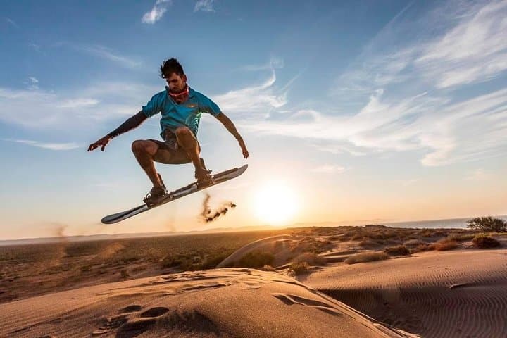 Sunset Sandboarding on El Mogote: La Paz Dunes Adventure