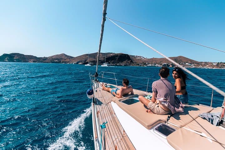 Santorini Sunset Caldera Sailing Cruise — Swim, Snorkel & BBQ on the Caldera photo 2