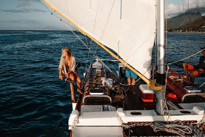 Moorea Sunset Sailing in a Traditional Pirogue: Lagoon, Snorkel & Polynesian Stories photo 2